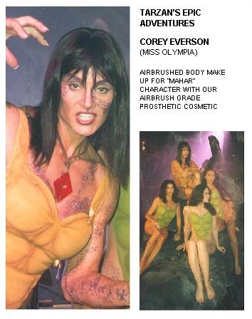 Corey Everson make up - Tarzan's Epic Adventures